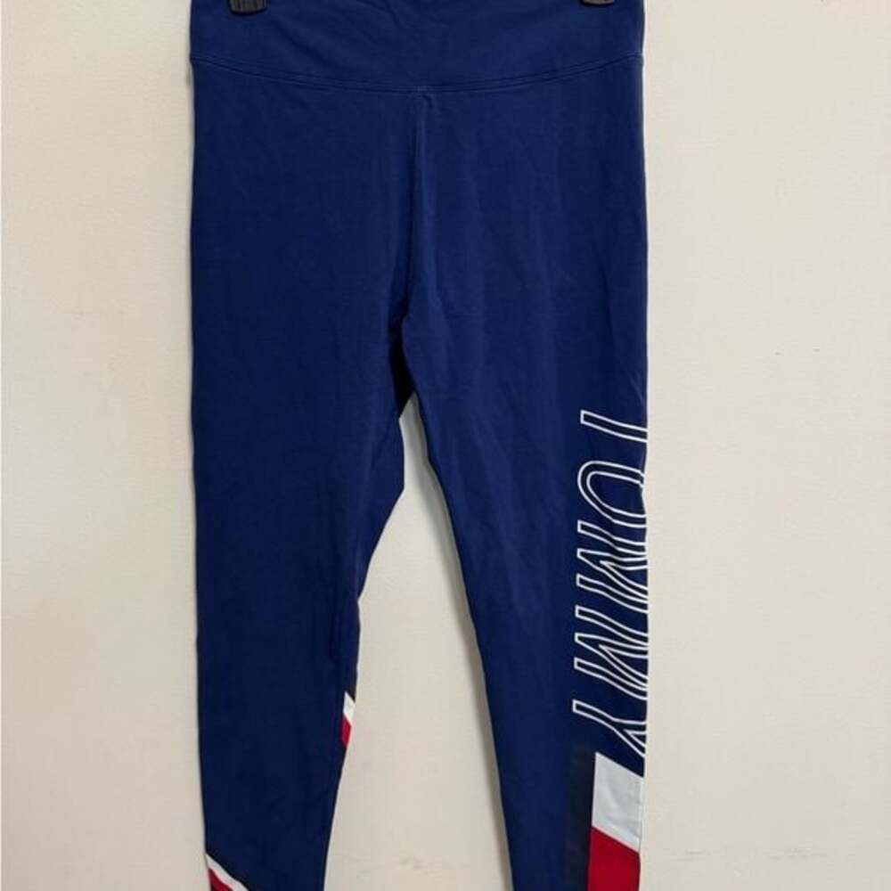 Tommy Hilfiger Blue Leggings with Logo Detail